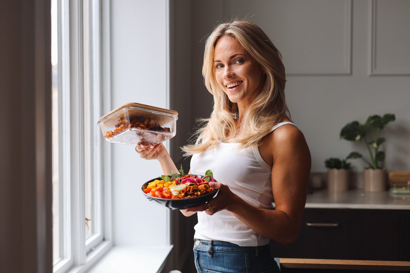 Emilie Nereng in the kitchen.