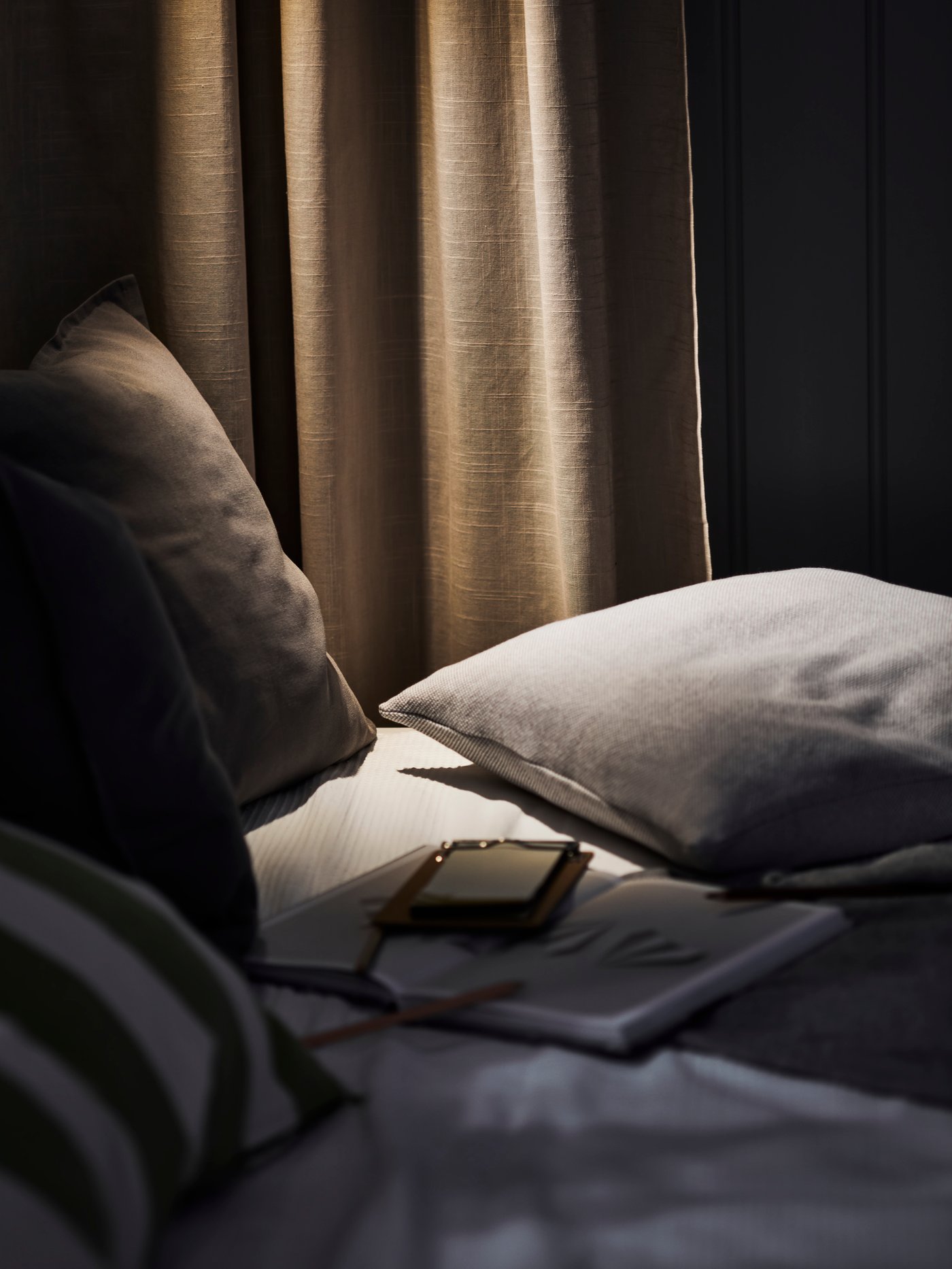 A light grey DVALA pillowcase