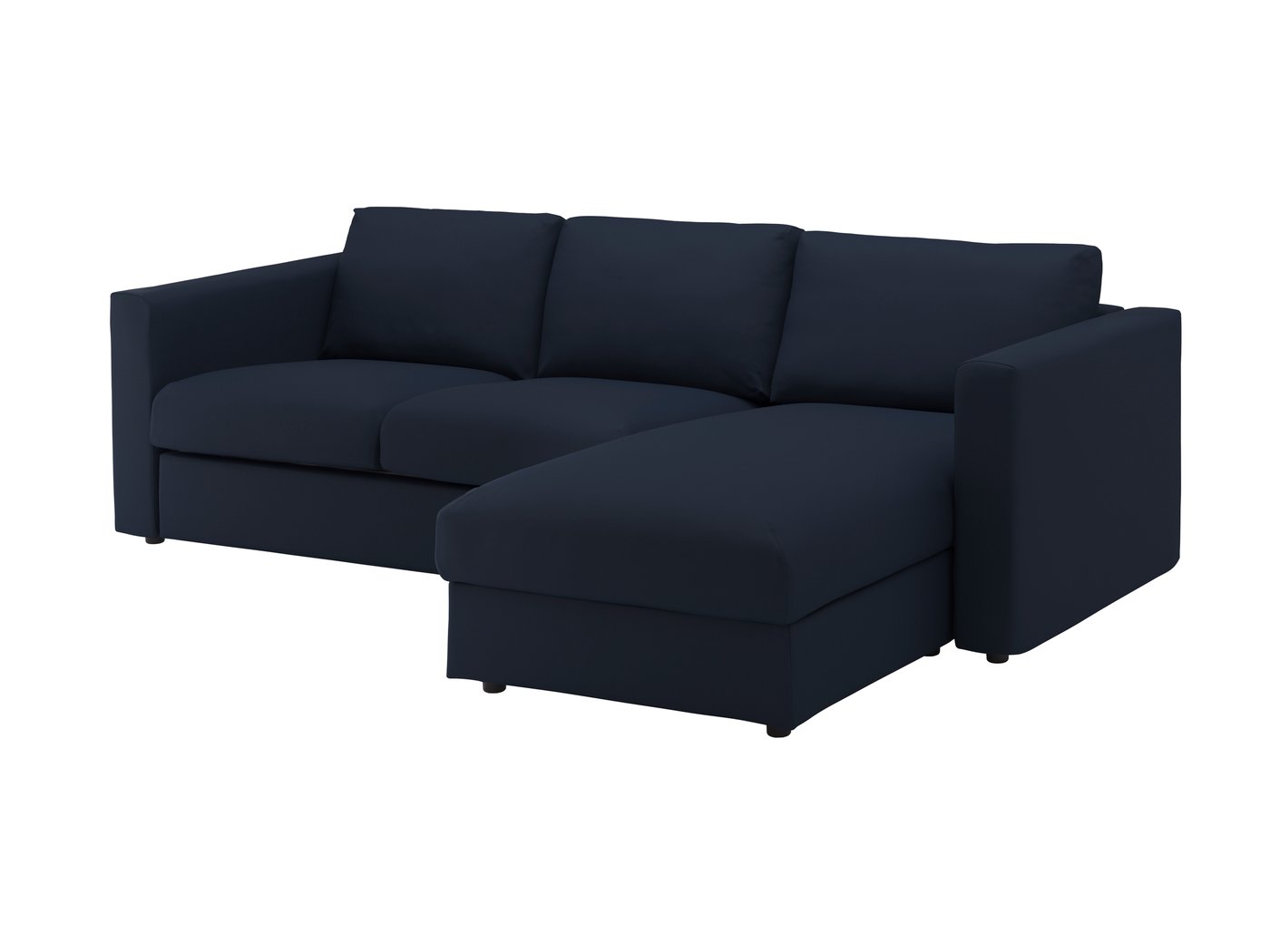 Ikea Finnala Cover For 4-seat Sectional, Orrsta Black-blue, Height Including Back Cushions: 32 5/8 "