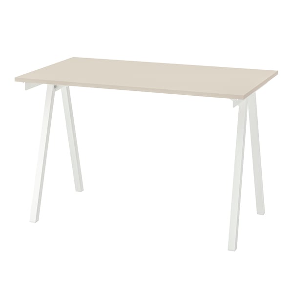 A beige/white TROTTEN desk in the NA