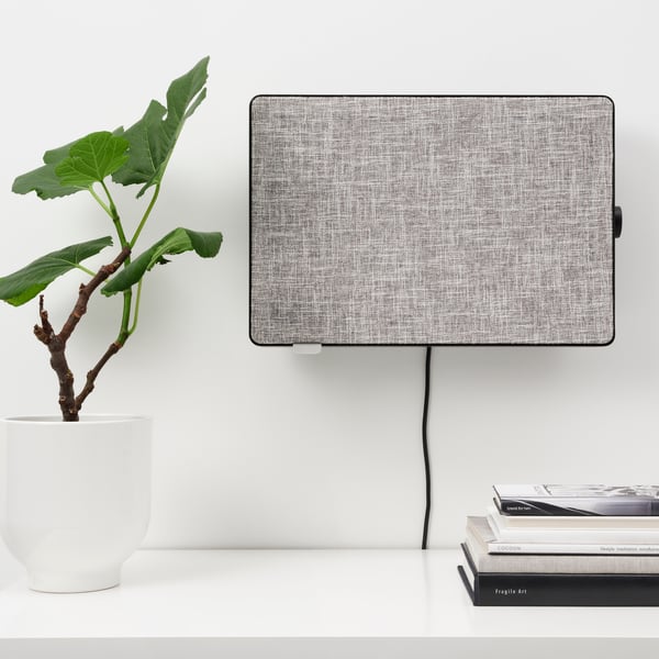 A black FÖRNUFTIG air purifier