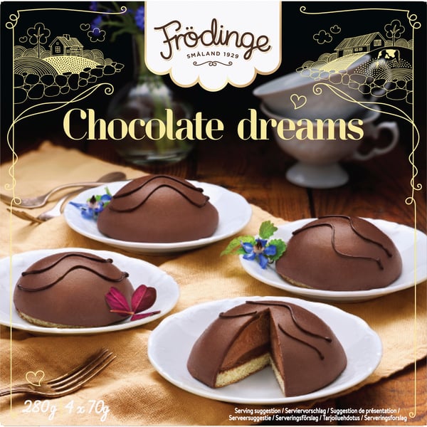 FRÖDINGE chocolate mousse domes