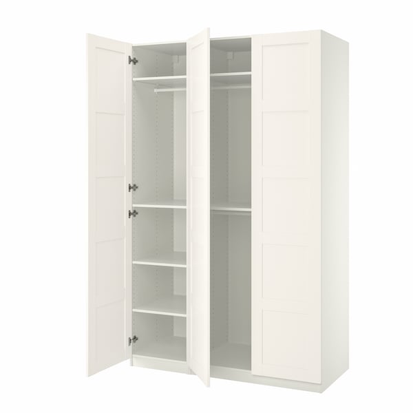 A white/white PAX wardrobe combination