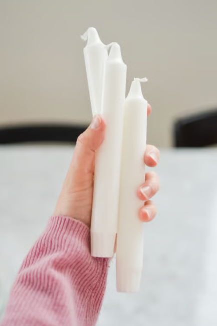 Duftneutral weisse Kerzen