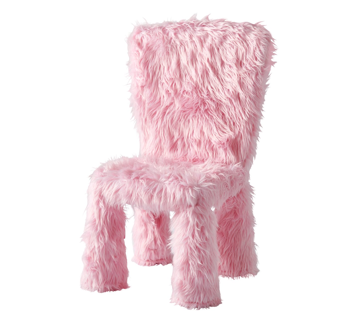 IKEA GREJSIMOJS klädsel till barnstol, fuskpäls/rosa