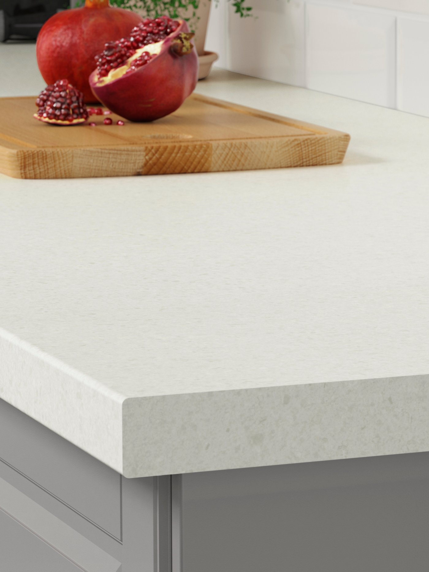 A white/light grey stone effect/laminate SÄLJAN worktop