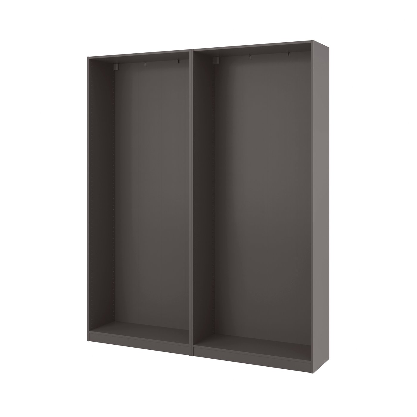 IKEA - PAX 2x Korpus Kleiderschrank/Kasten, dunkelgrau 200x35x236 cm
