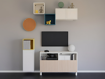 Du cable management au système son connecté la tv, tout est simple et organisé avec style.