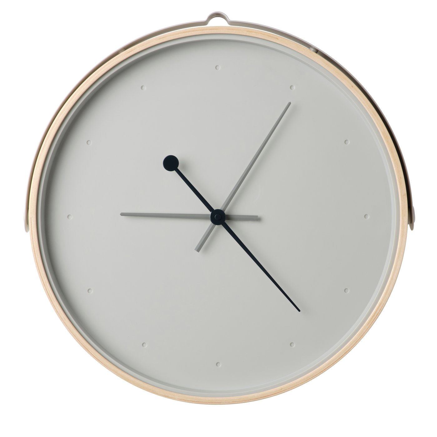 IKEA ROTBLÖTA väggklocka, askfaner/ljusgrå, 42 cm