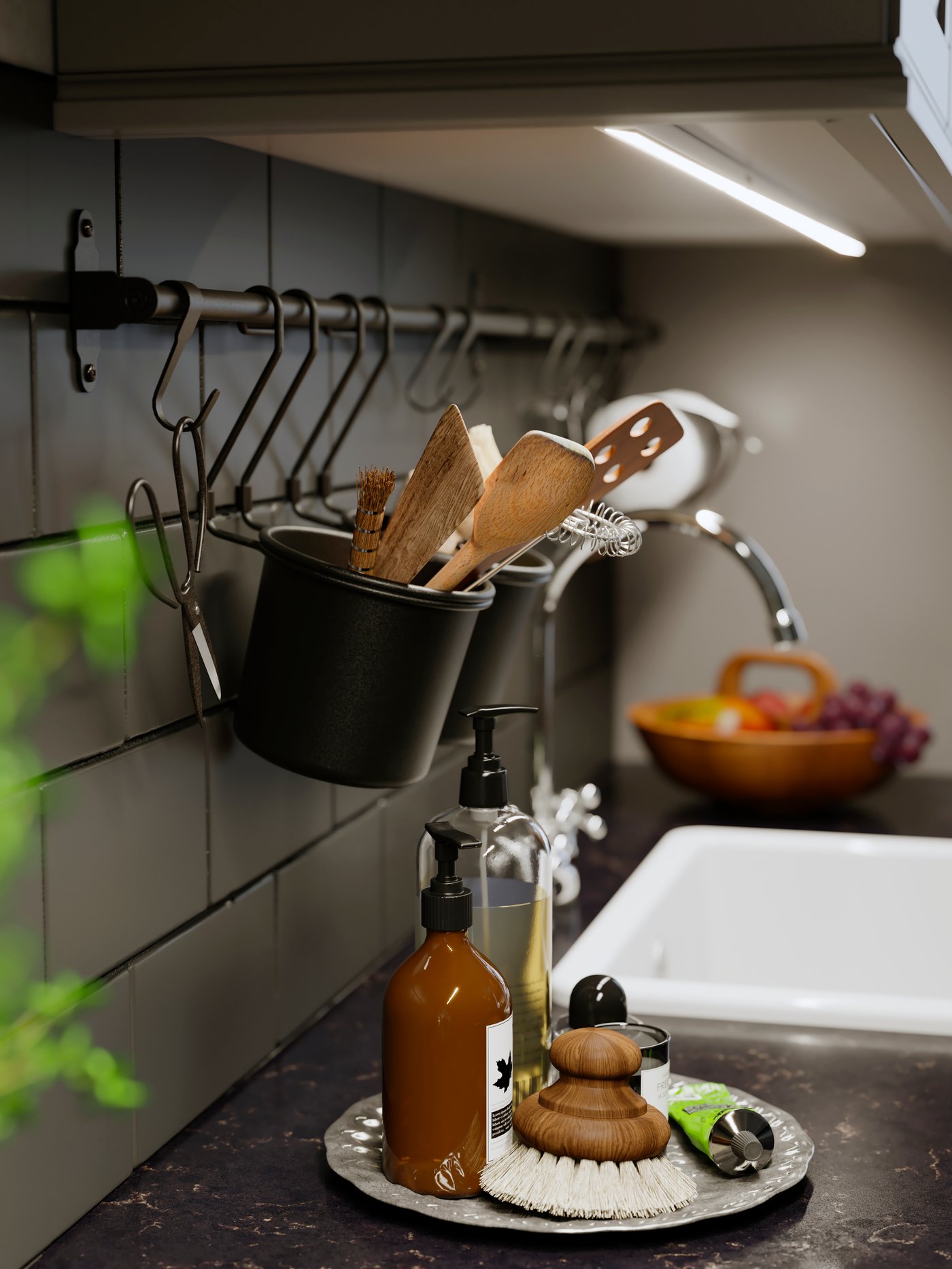 A black HULTARP rail