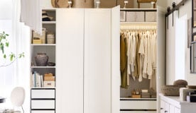 A white/white GULLABERG wardrobe combination