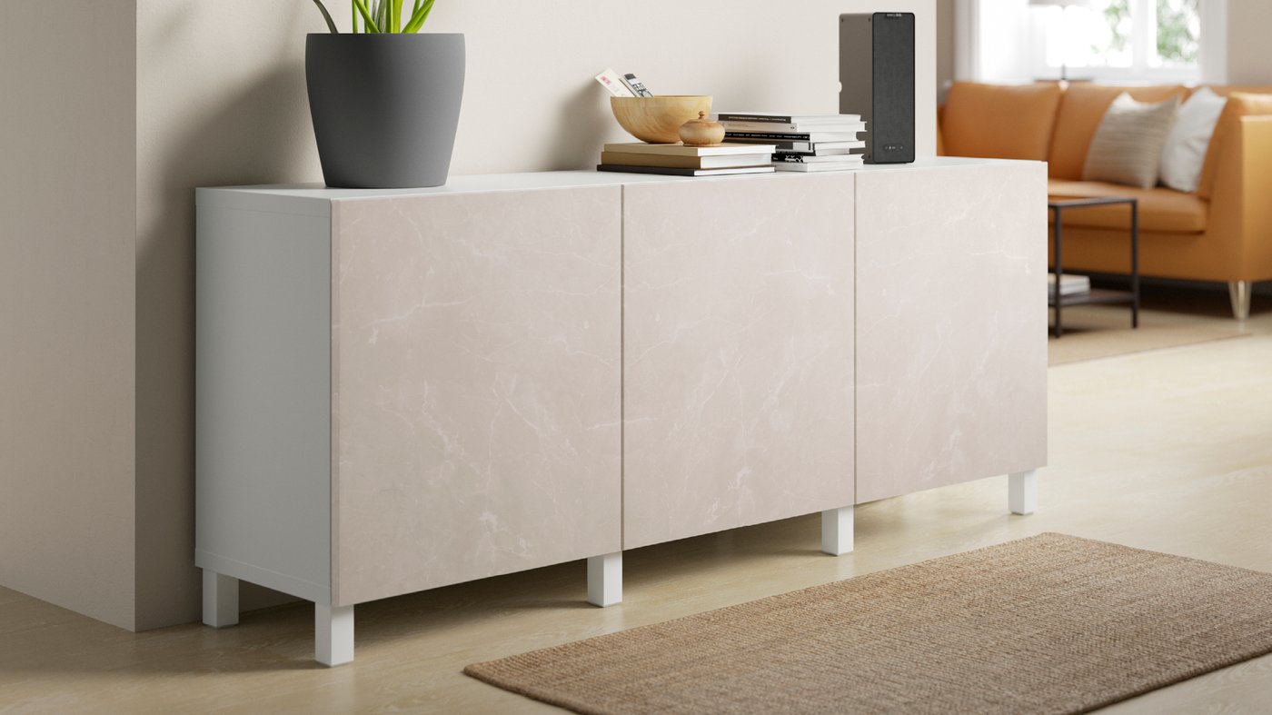 BERGSVIKEN⁄ ベリスヴィーケン 大理石調 扉＆引き出し前部 - IKEA