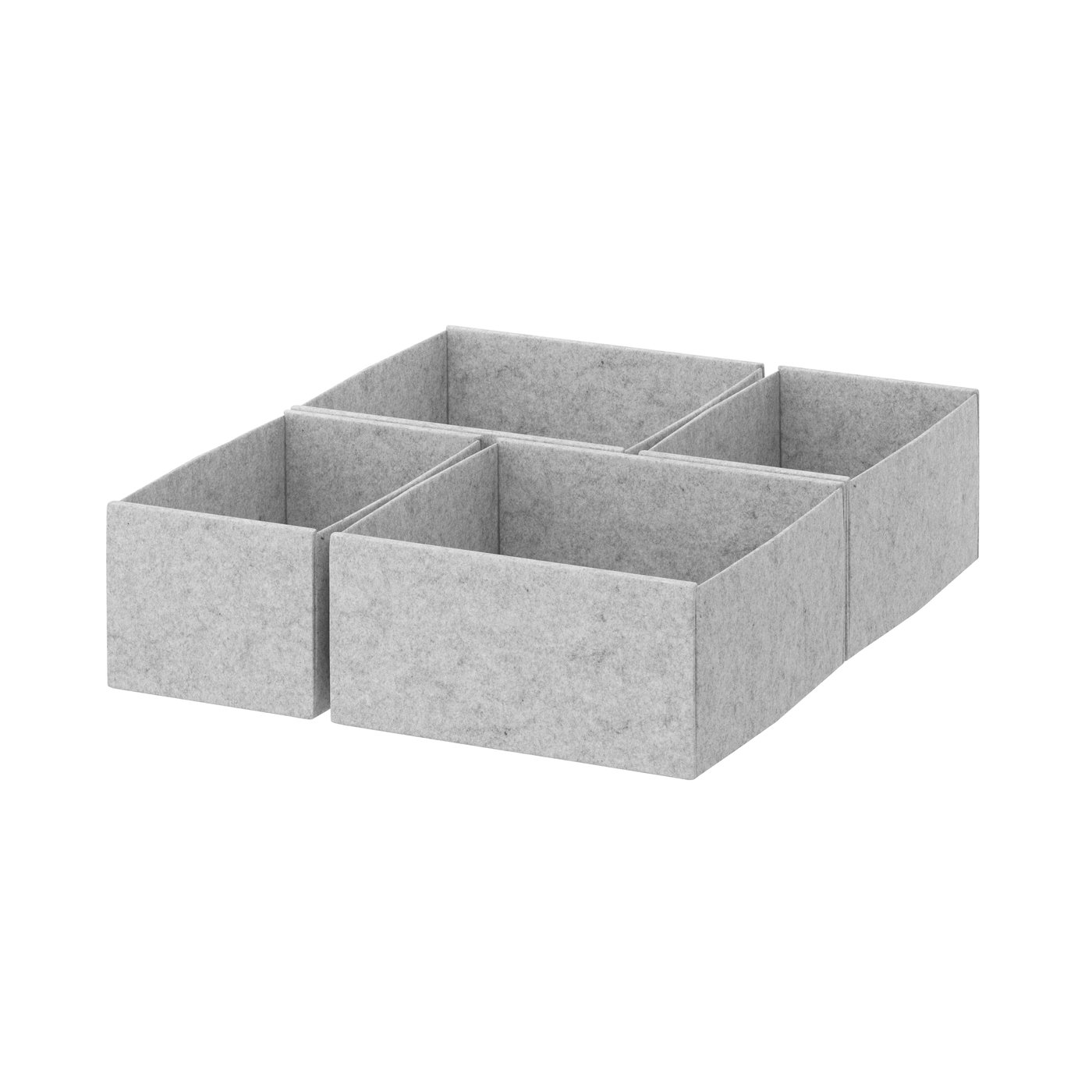 IKEA KOMPLEMENT box, set om 4, ljusgrå, 40x54 cm
