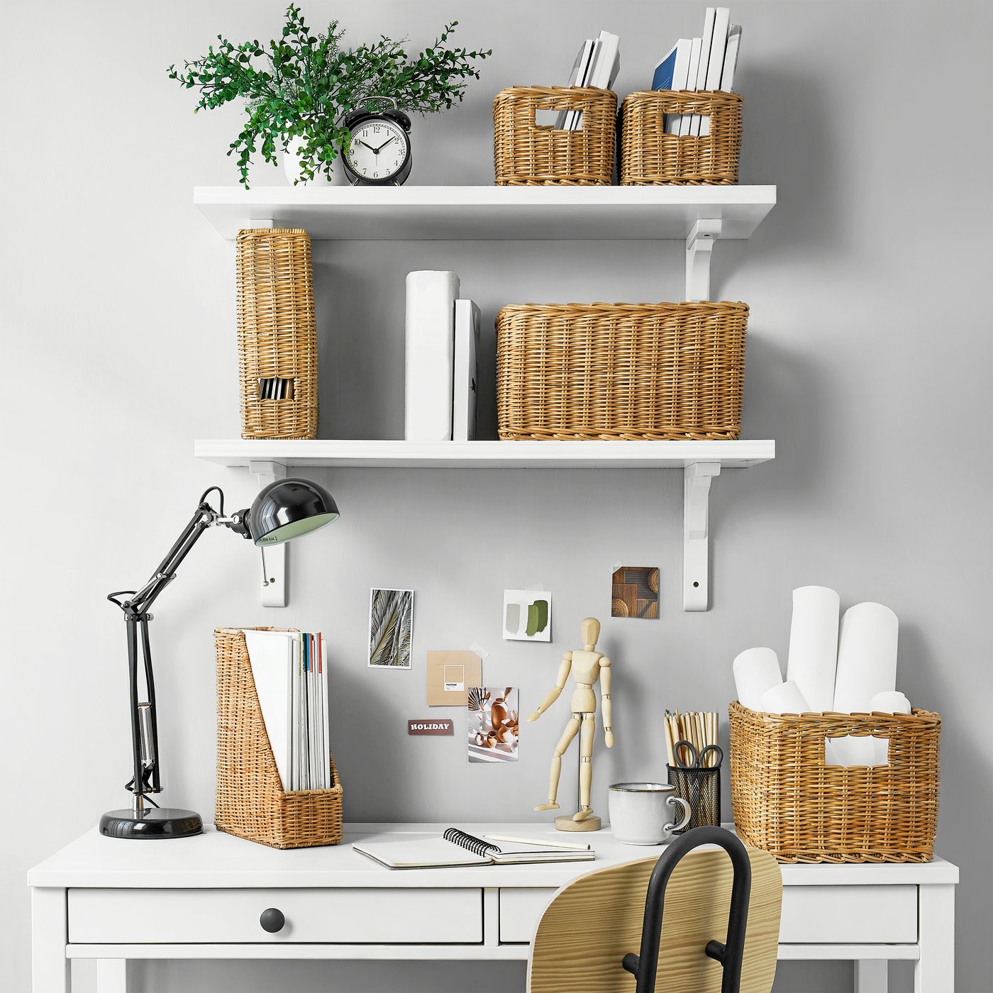 A handmade rattan TRUMMIS basket