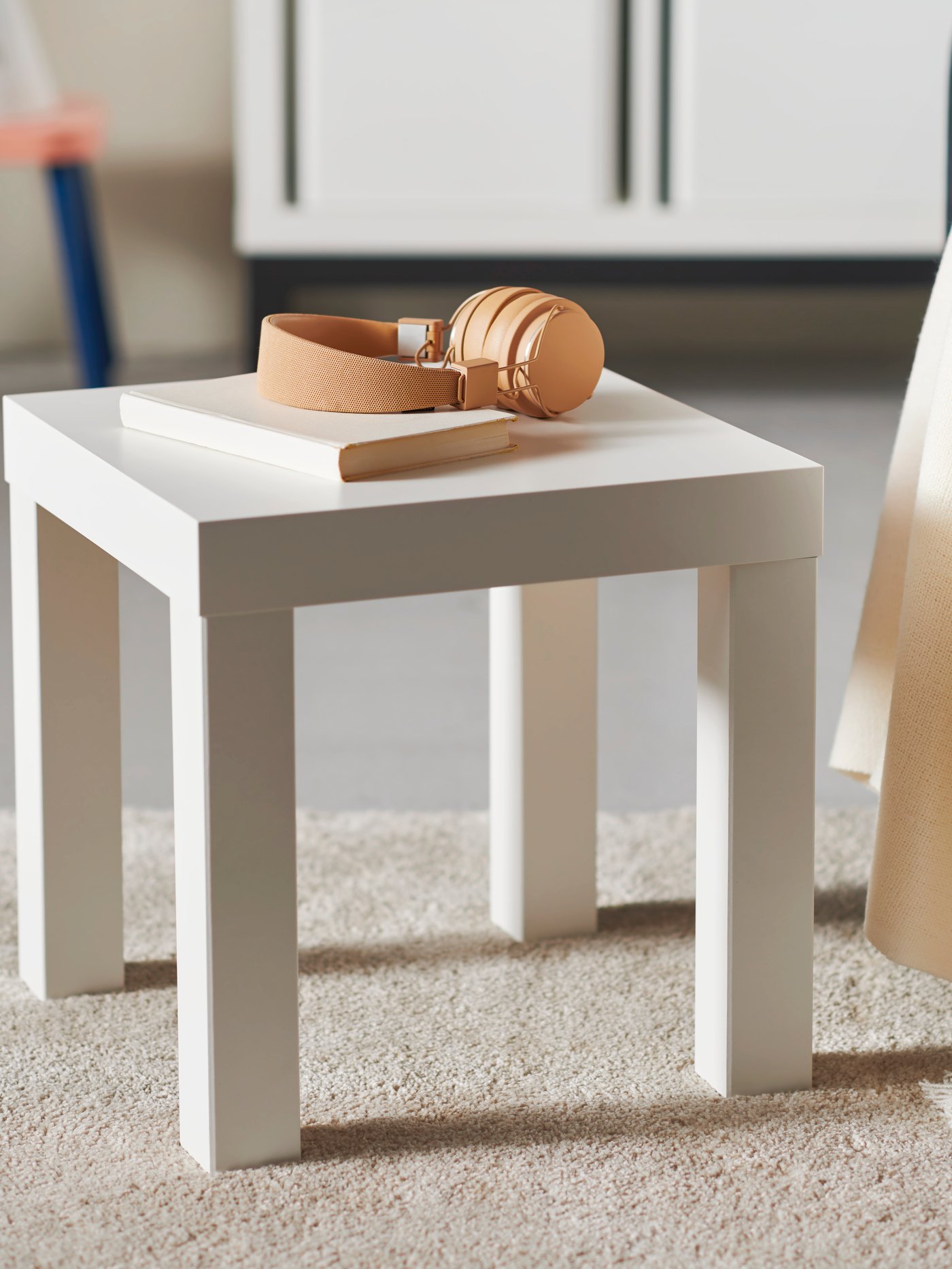 A white LACK side table