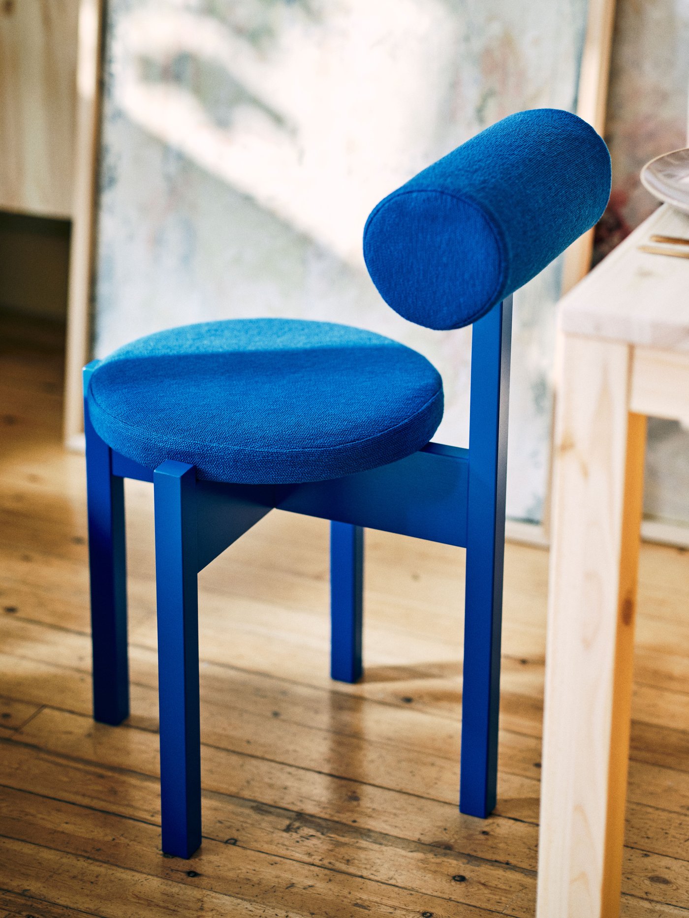 A bright blue/Knäbäck bright blue IKEA PS 2026 chair