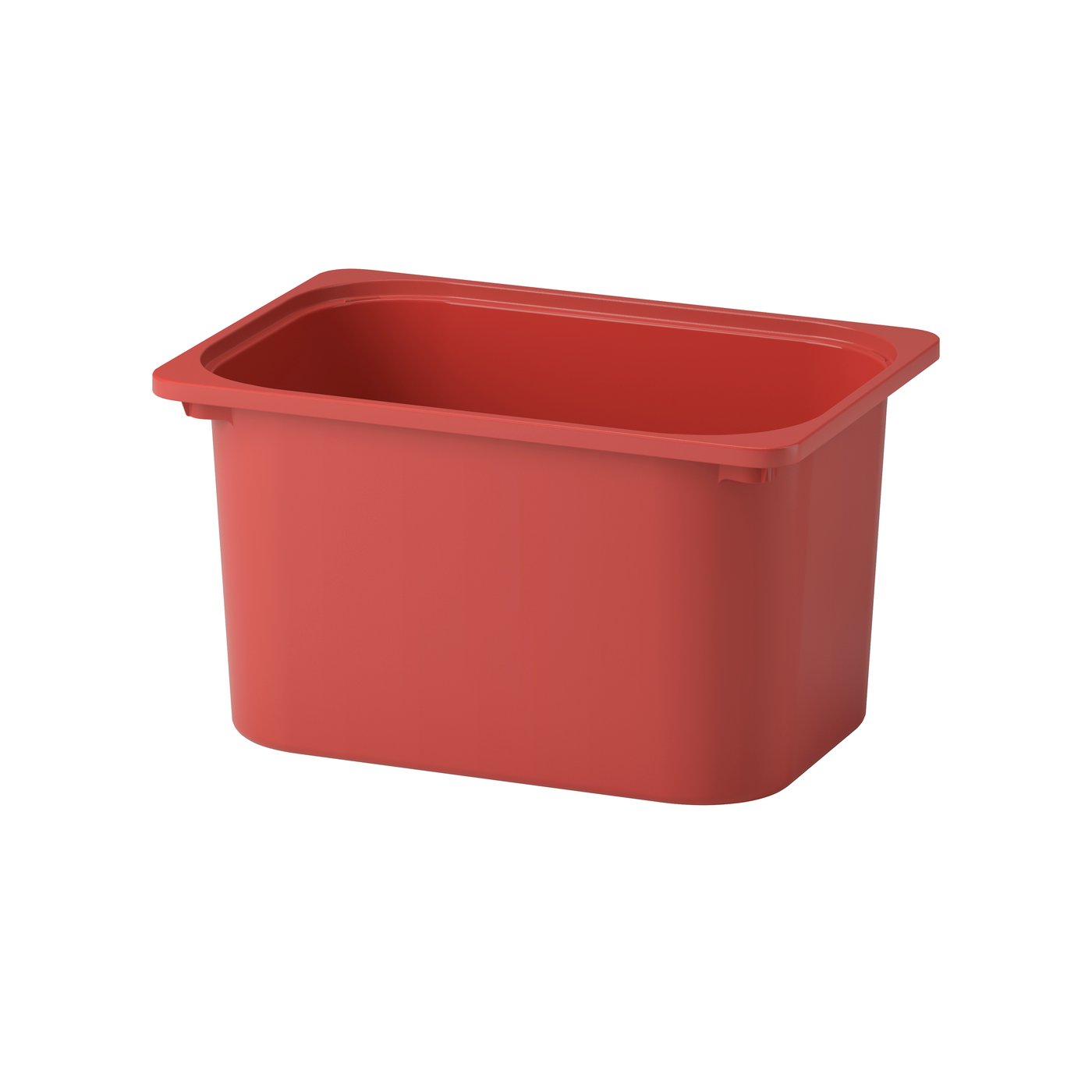 A red TROFAST storage box