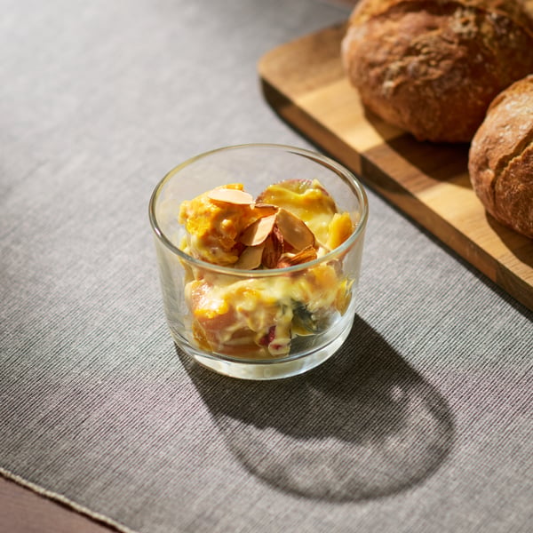Sweet potato and pumpkin deli salad with sliced almonds