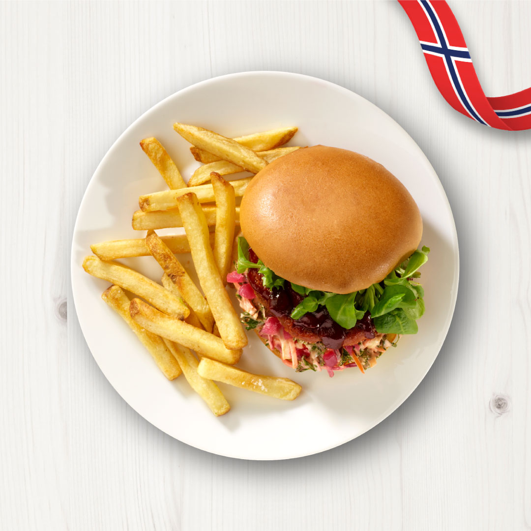 Hamburgertallerken.