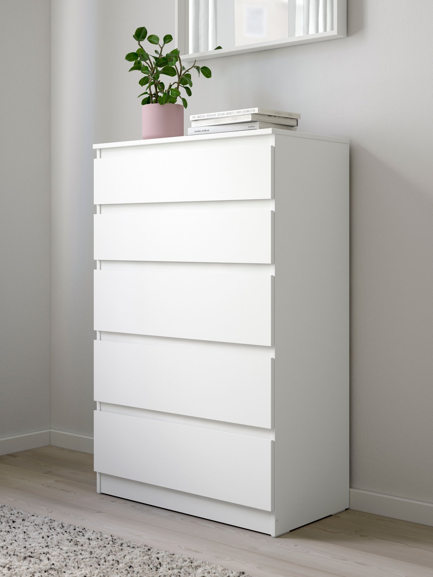 A white KULLEN chest of 5 drawers