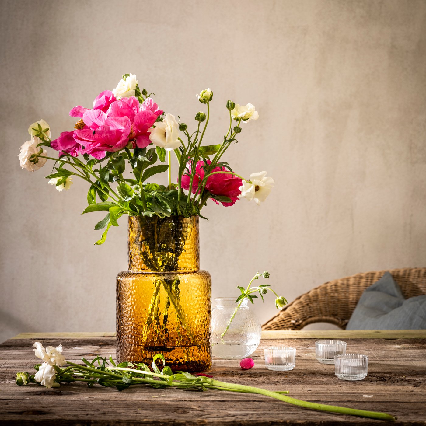 A patterned/brown KONSTFULL vase
