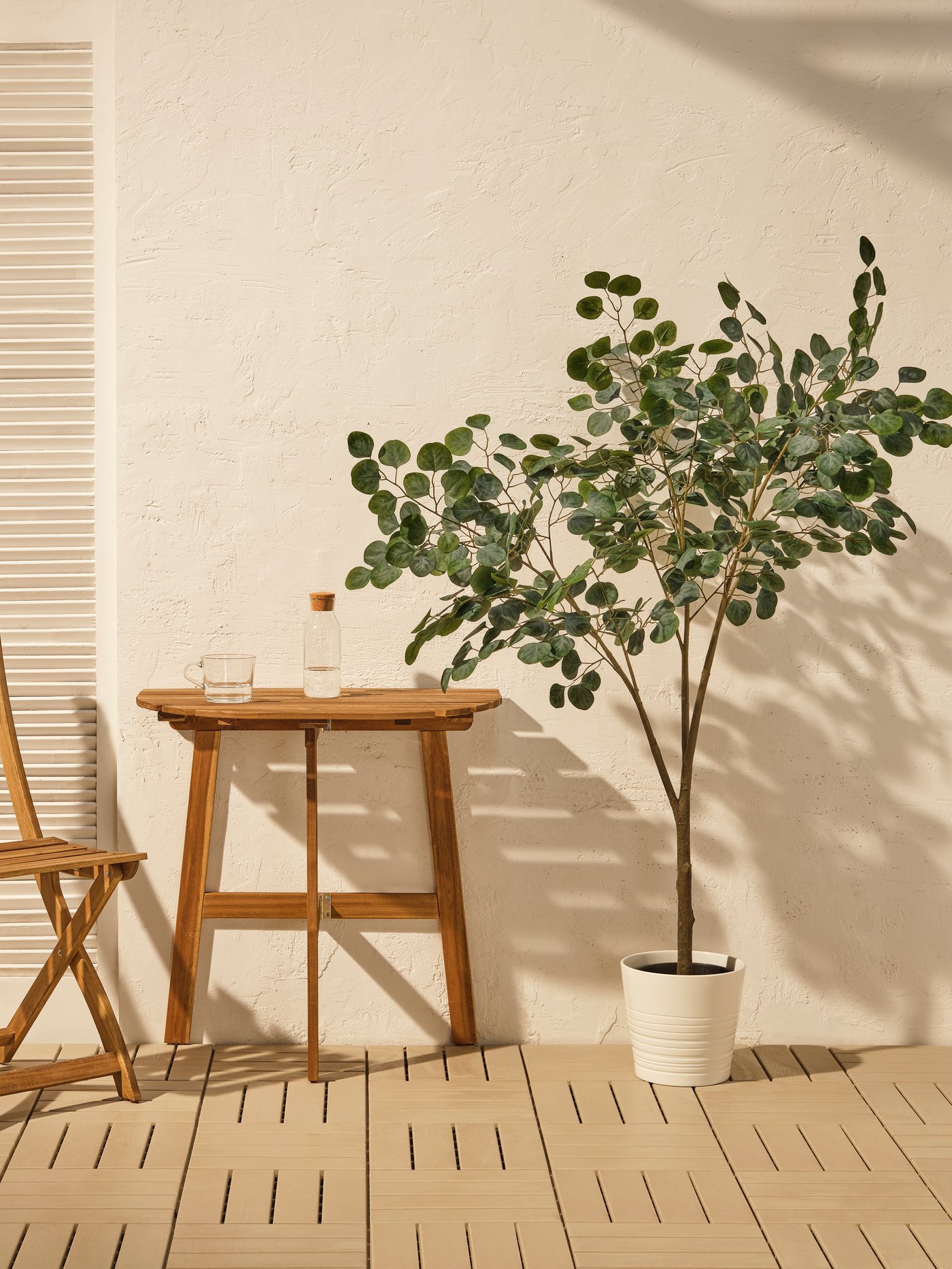 An in/outdoor eucalyptus FEJKA artificial potted plant