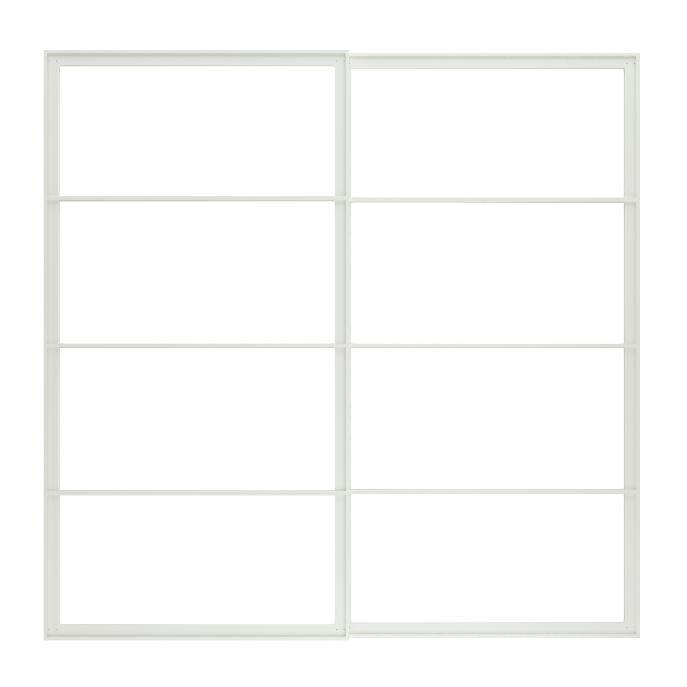 IKEA PAX ram till skjutdörrpar med skena, vit, 200x201 cm