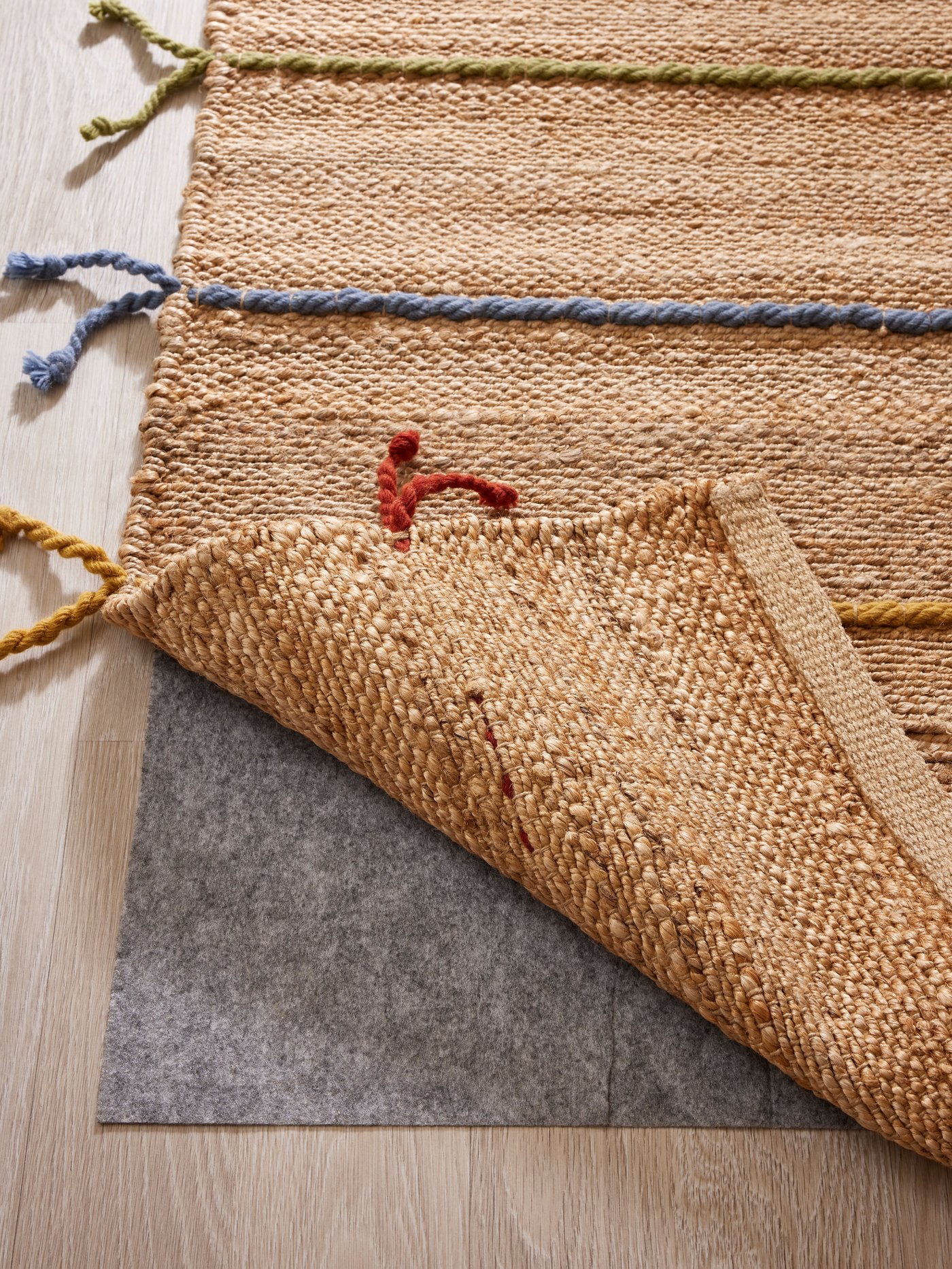 A handwoven/natural multicolour RAKLEV rug, flatwoven in the NA