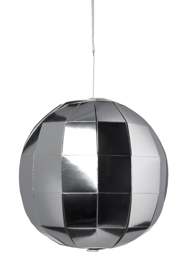 A chrome effect FRÖJDA hanging decoration
