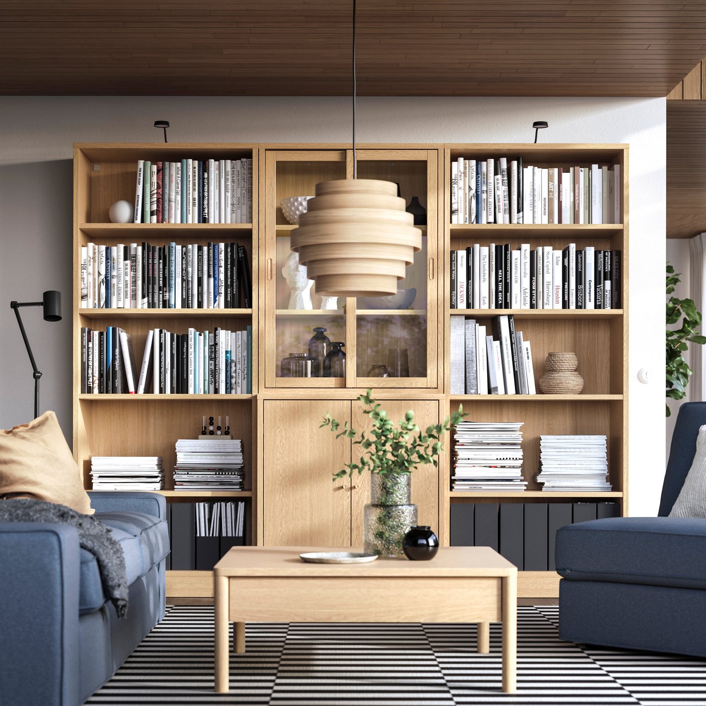 An oak veneer TONSTAD coffee table.