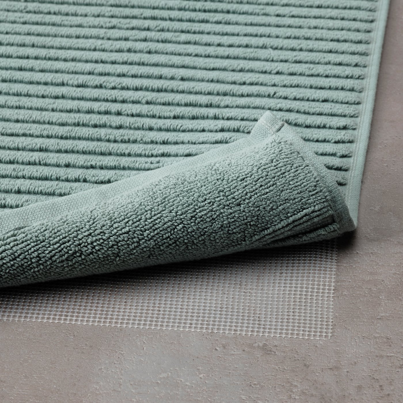 Tapis de bain ALSTERN gris-vert clair