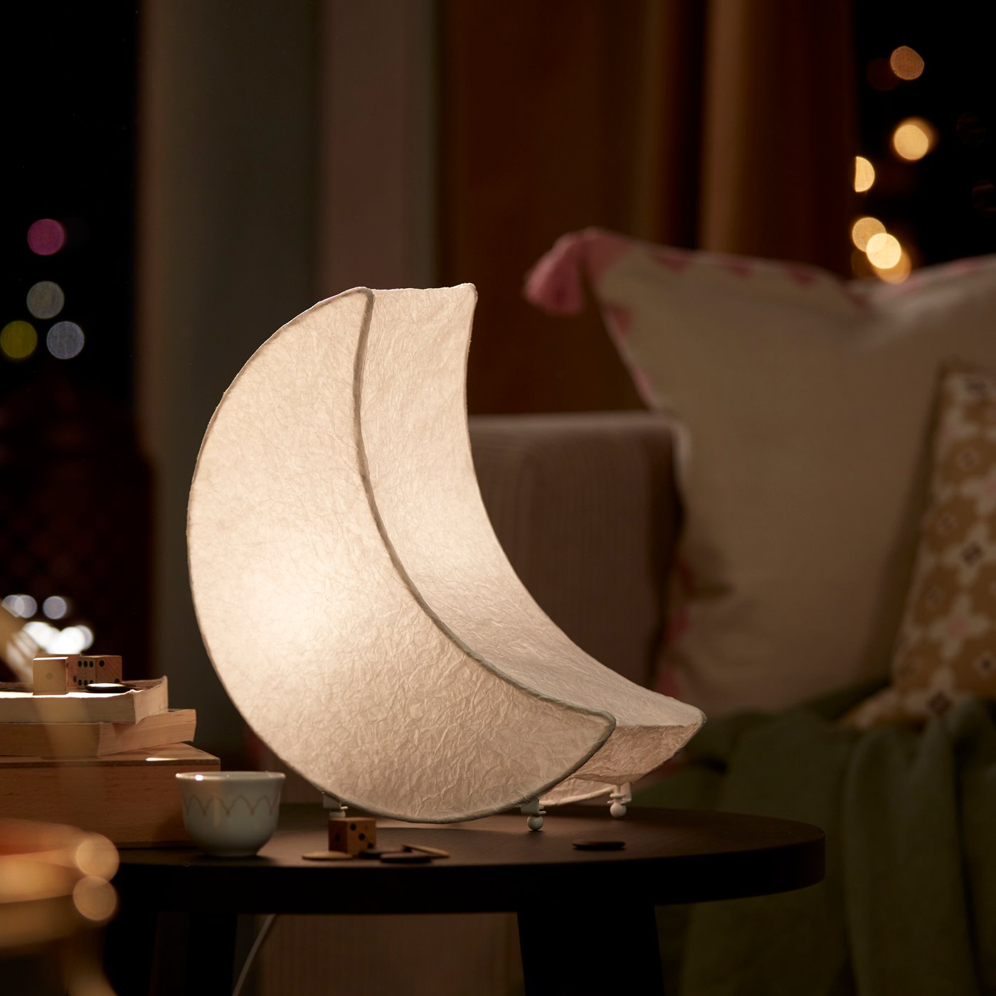 GOKVALLA moon-shaped lamp