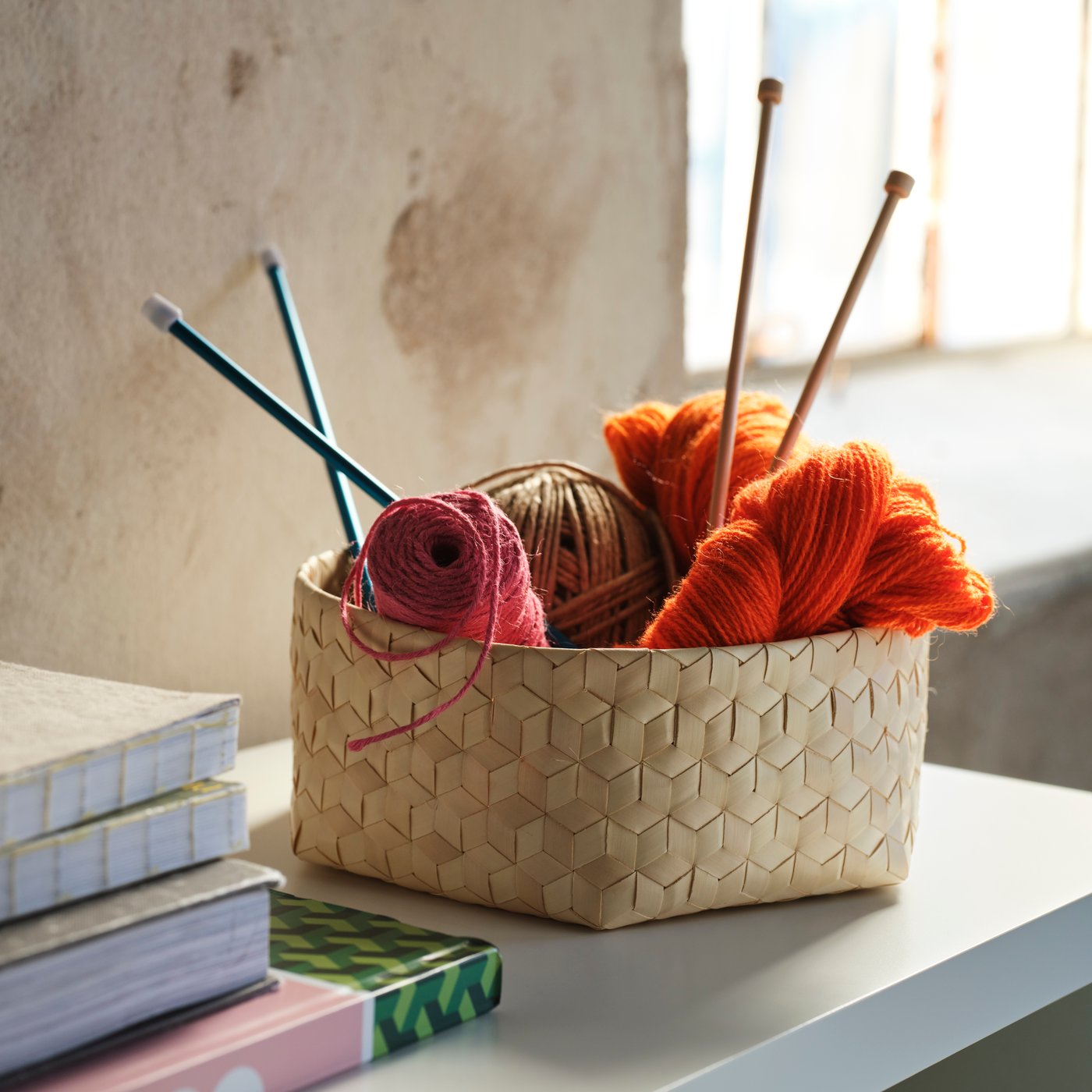 A palm leaf handmade MÄVINN basket