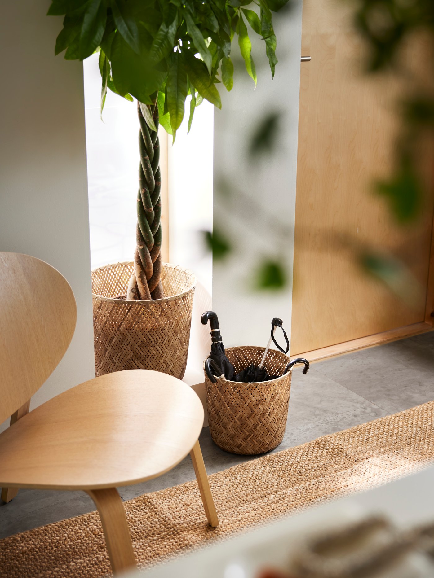 A handmade bamboo KLYNNON plant pot