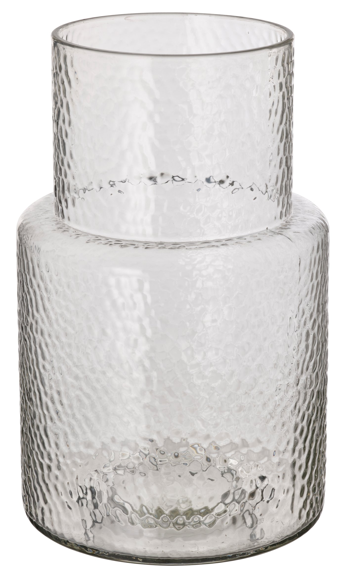 IKEA KONSTFULL vas, klarglas/mönstrad, 26 cm