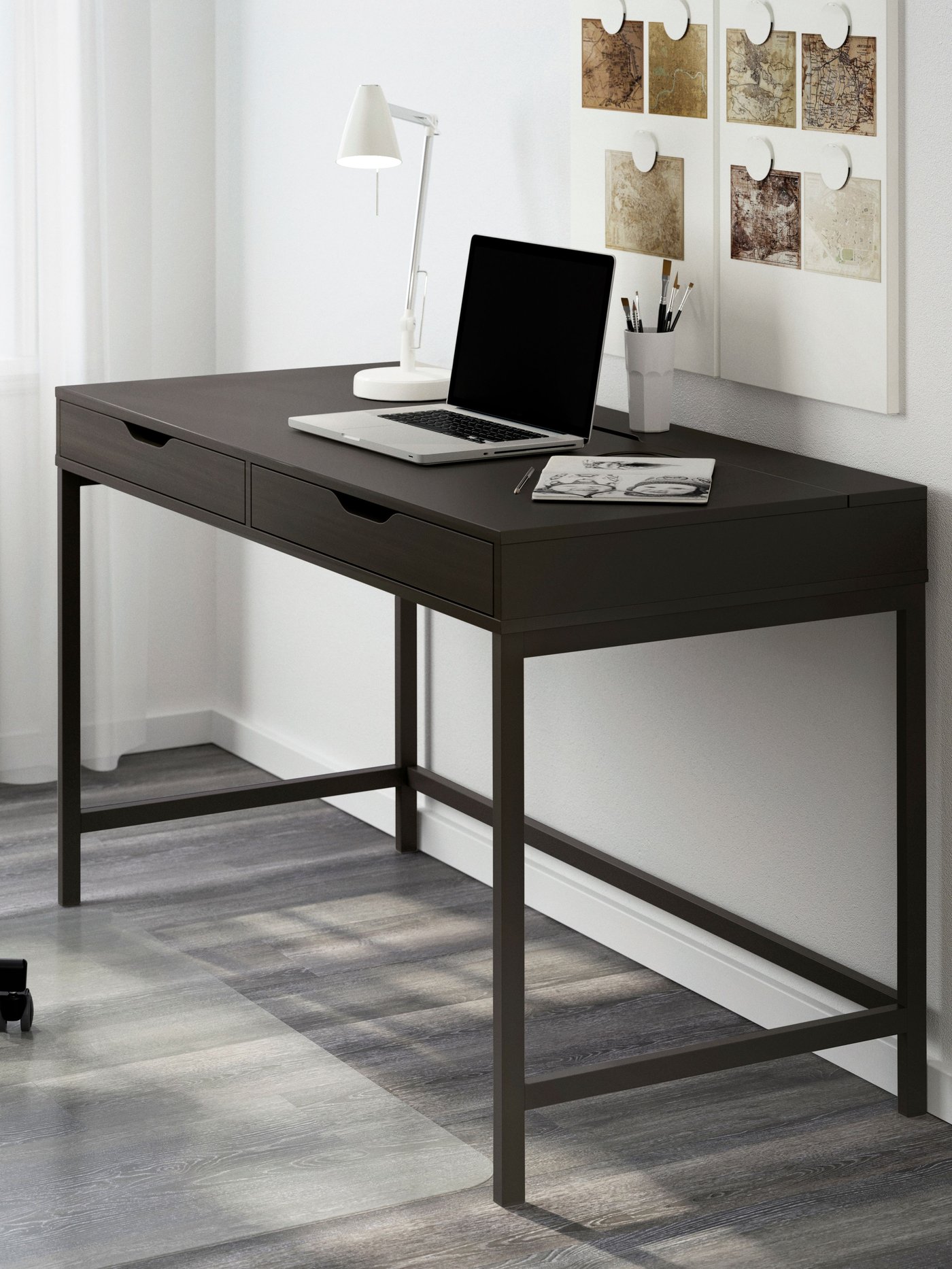 A black-brown ALEX desk
