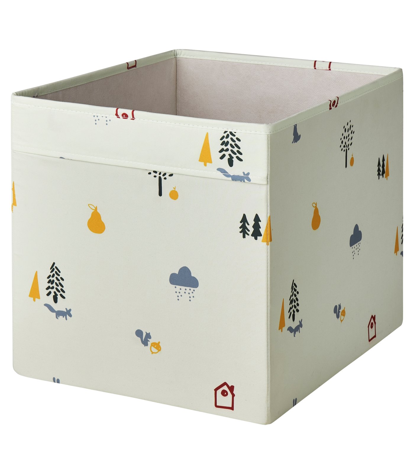 IKEA REGNBROMS låda, skogsdjursmönster/flerfärgad, 33x38x33 cm