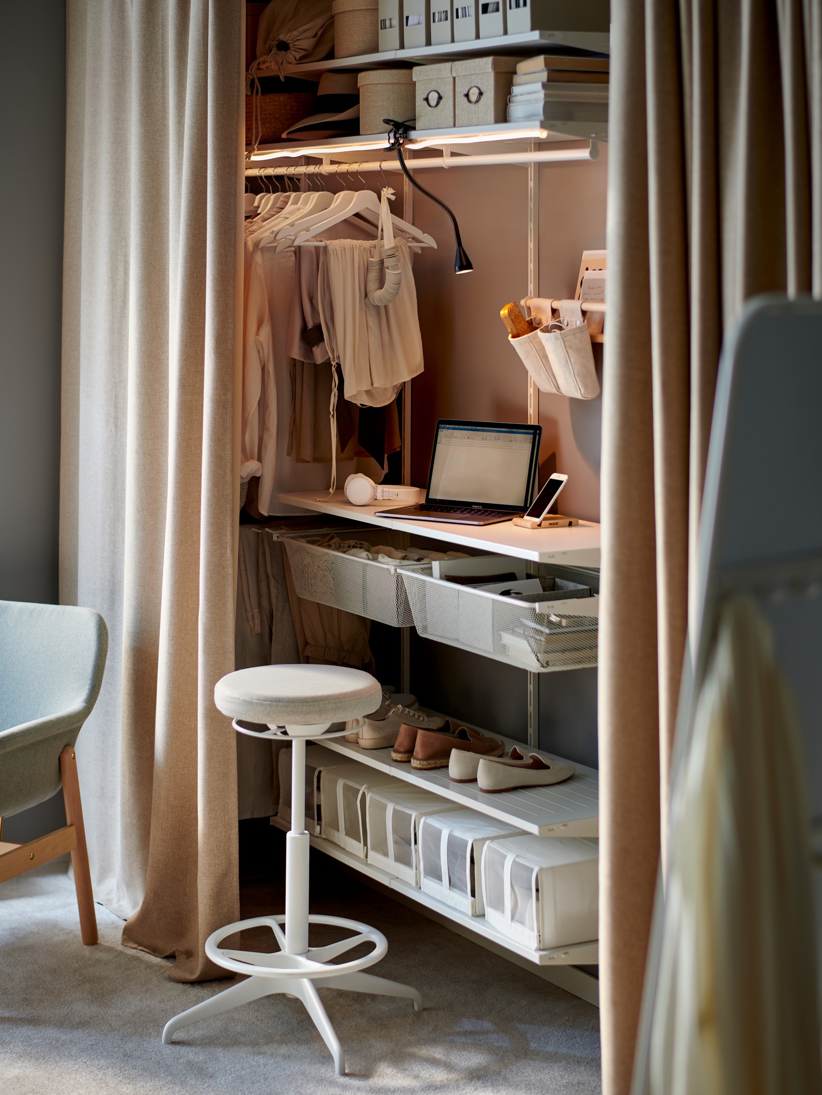Bedroom home workspace ideas for privacy and focus - IKEA US