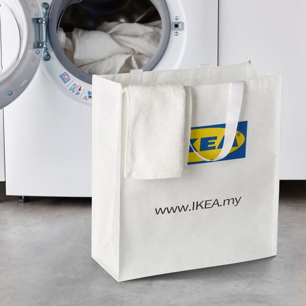 A white KLAMBY bag
