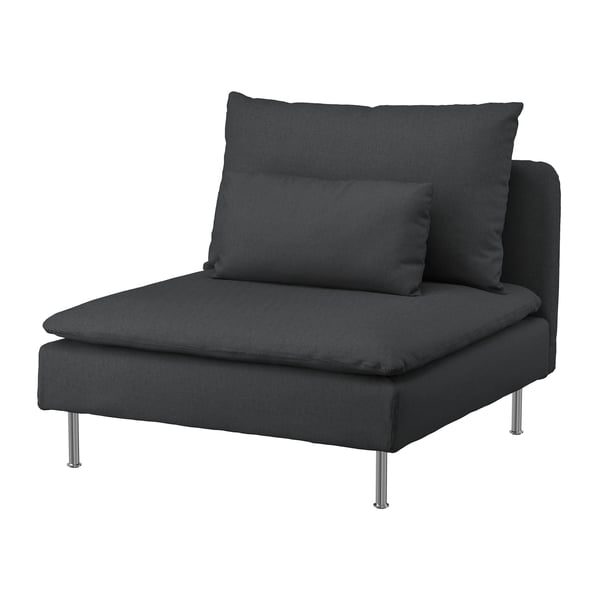 A Fridtuna dark grey SÖDERHAMN 1-seat section in the NA