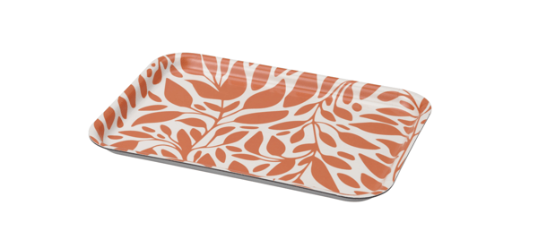 An orange HÖSTAGILLE tray