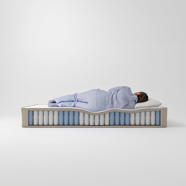 A firm/natural VATNESTRÖM pocket sprung mattress