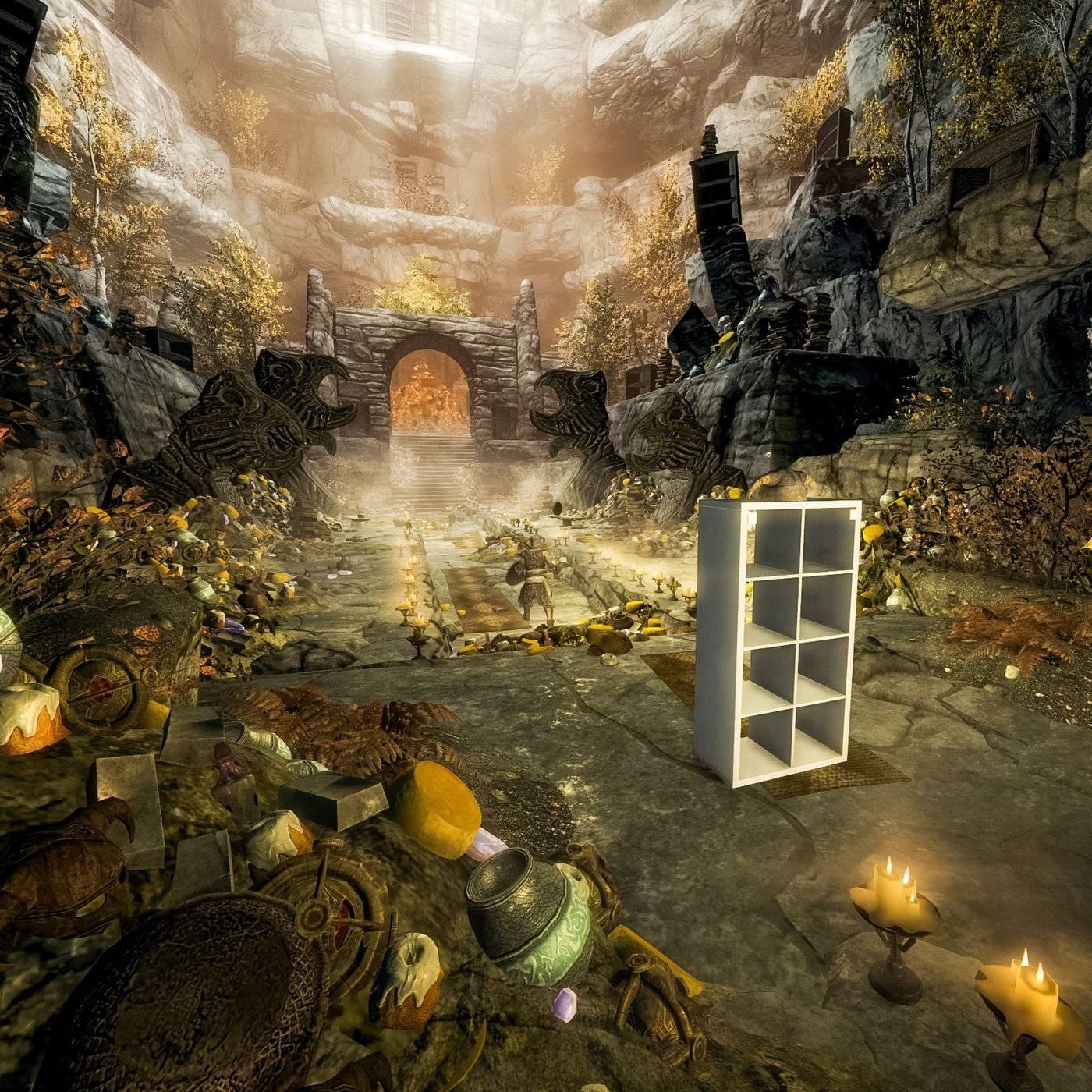 Real-life gameplay footage of the KALLAX STORAGEBORN Creation for The Elder Scrolls V: Skyrim™. KALLAX STORAGEBORN follows the character around the Skyrim map and solves storage woes.