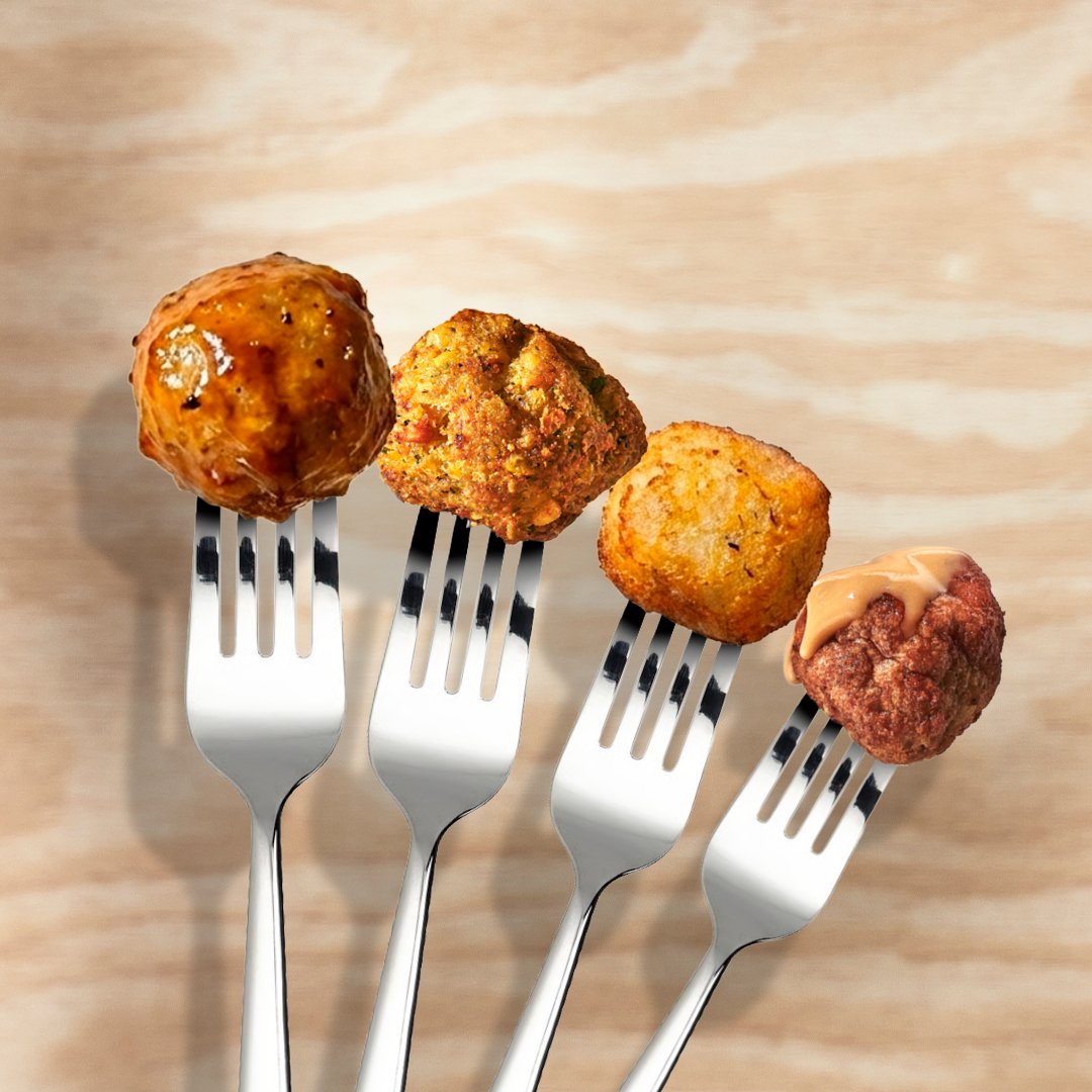 Ulike typer kjøttboller.