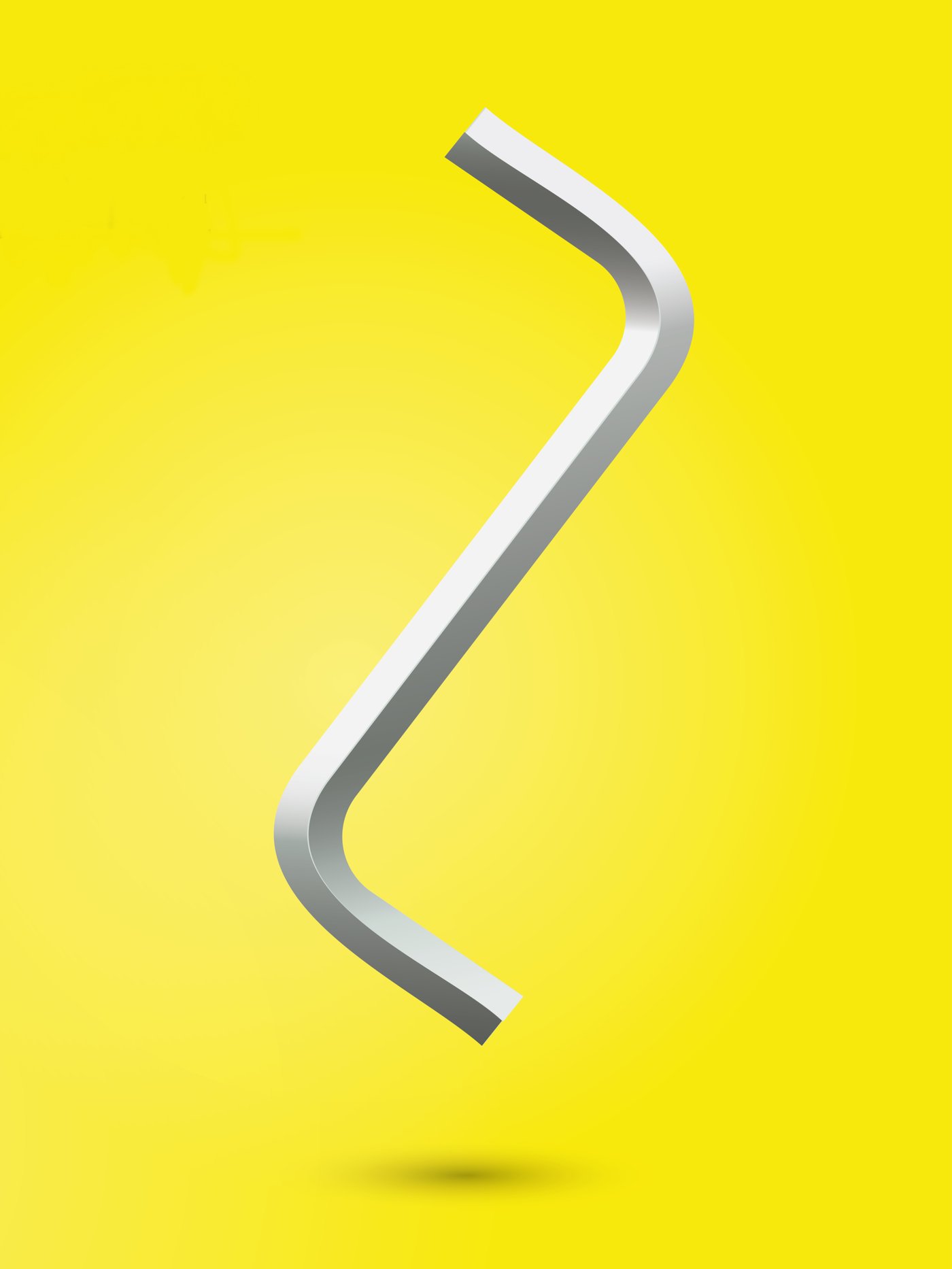 Cheie imbus metalică, ilustrată pe fundal galben intens, simbol al montajului ușor și al soluțiilor IKEA pentru un cămin bine organizat.