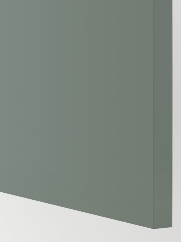 A green-gray BODARP door