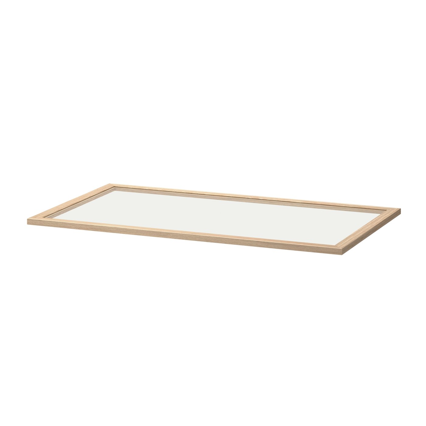 IKEA KOMPLEMENT glashyllplan, vitlaserad ekeffekt, 100x58 cm