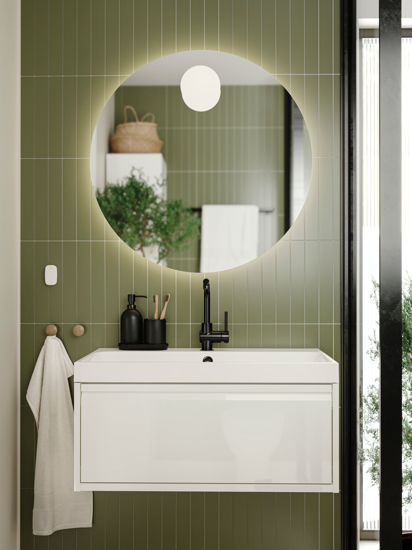 White bathroom furniture