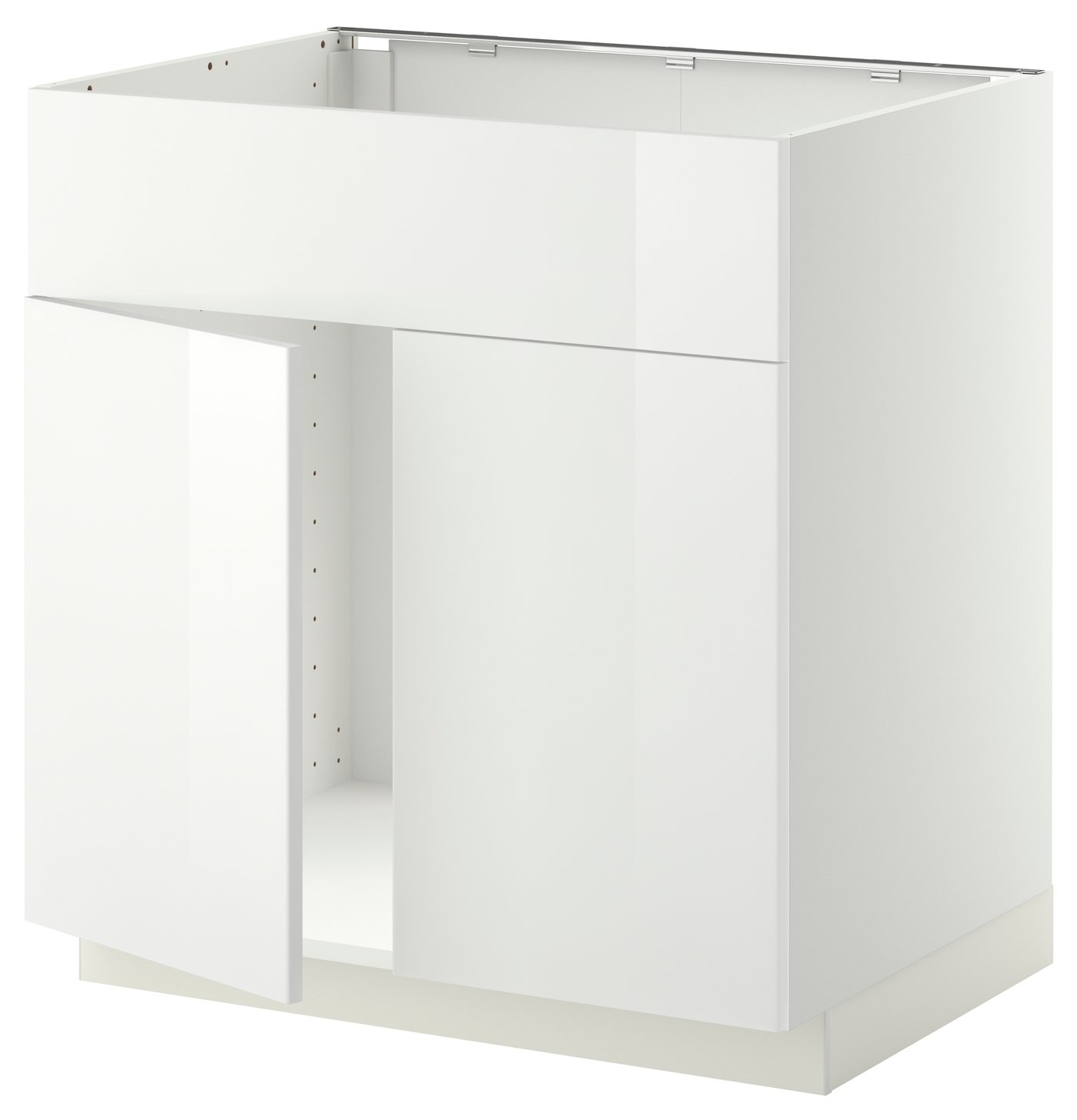 IKEA METOD bänksk f diskbänk m 2 dörrar/front, vit/ringhult vit, 80x60 cm