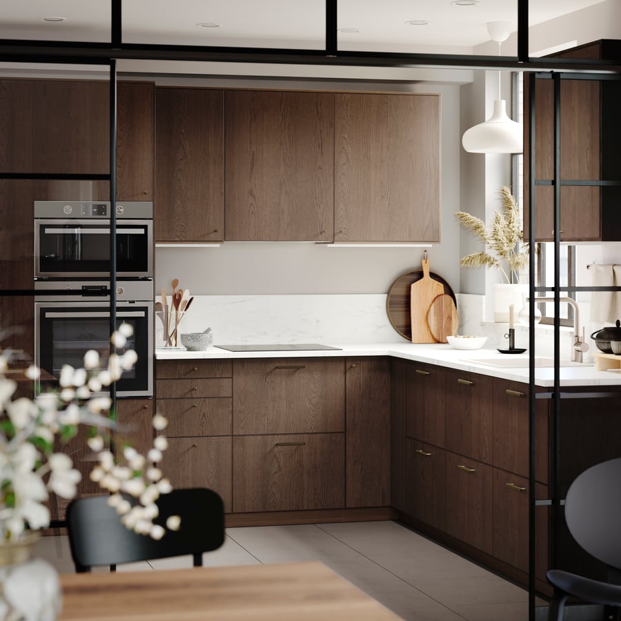 SINARP dark brown kitchen